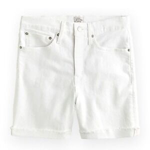 J. Crew - Women's Frayed Zip Fly High-Rise Denim Shorts - Size 28‎ - White